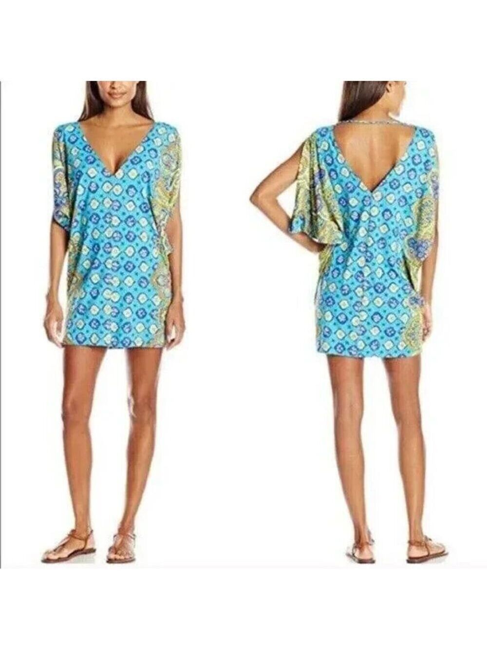 🩱🩱Trina Turk  Swimsuit Cover Up Tunic Caftan Dress M